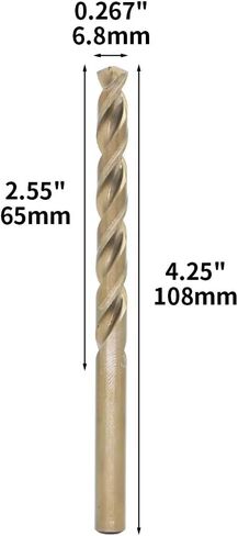 1.5mm Metric M35 Cobalt Steel Extremely Heat Resistant Twist Drill Bit of 10pcs with Straight Shank to Cut Through Hard Metals Such as Stainless Steel and Cast Iron, 5% Cobalt M35 Grade HSS-CO in Kuwait