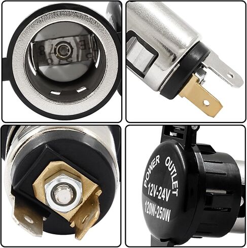 موزع ولاعة سجائر عالمي 12 فولت 120 وات - محول بديل مقاوم للماء للسيارات والقوارب والجرار والدراجات النارية in Kuwait