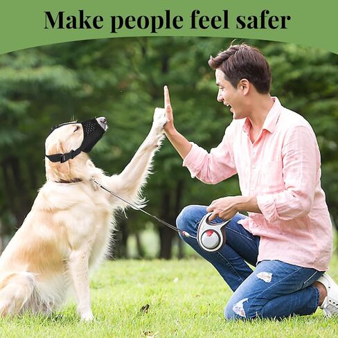 Dog Muzzle, Mesh Dog Muzzles for Medium to Large Breeds, Breathable Dog MouthGuard for Biting, Adjustable Strap, Black in Saudi Arabia