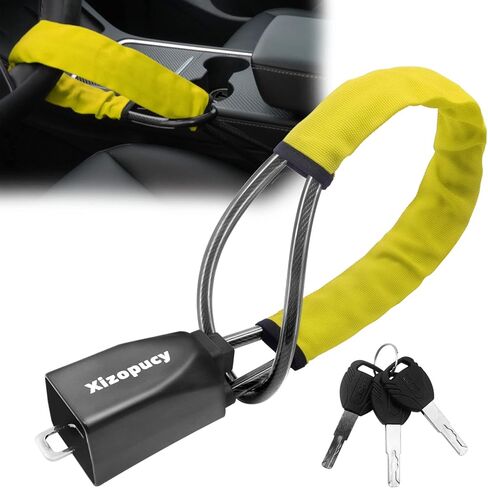 قفل عجلة القيادة مضاد للسرقة من Xizopucy - أصفر، خفيف الوزن، وسهل الاستخدام in Kuwait