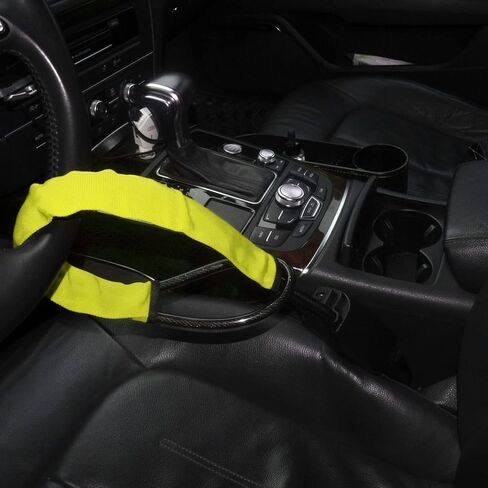 قفل عجلة القيادة مضاد للسرقة من Xizopucy - أصفر، خفيف الوزن، وسهل الاستخدام in Kuwait