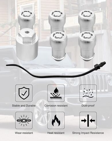Wheel Locks Kit Fit for Jeep Wrangler 2018-2023 Fit for Jeep Gladiator 2020-2023 Replace 82215711, 5 Pack in Saudi Arabia