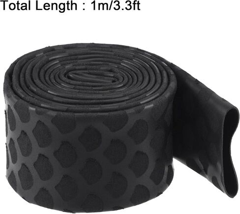 uxcell Heat Shrink Wrap Tubing Sleeve for Fishing Rod Grips Handle, 20mm Dia 32mm Flat 3.3ft 2:1 Ratio Black in Saudi Arabia