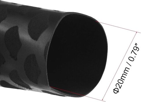 uxcell Heat Shrink Wrap Tubing Sleeve for Fishing Rod Grips Handle, 20mm Dia 32mm Flat 3.3ft 2:1 Ratio Black in Saudi Arabia