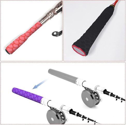 uxcell Heat Shrink Wrap Tubing Sleeve for Fishing Rod Grips Handle, 20mm Dia 32mm Flat 3.3ft 2:1 Ratio Black in Saudi Arabia