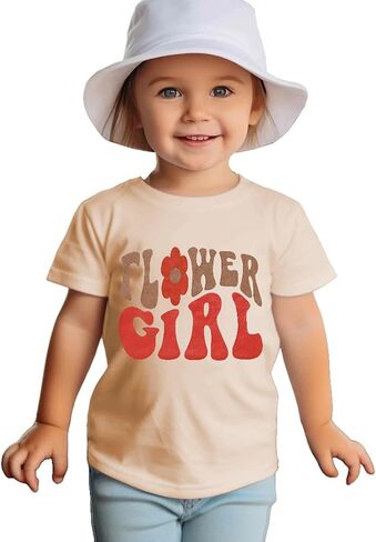 Toddler Baby Girls Flower T Shirt Cute Flower Girl Letter Print Short Sleeve Shirt Summer Cotton Tee Tops in Saudi Arabia