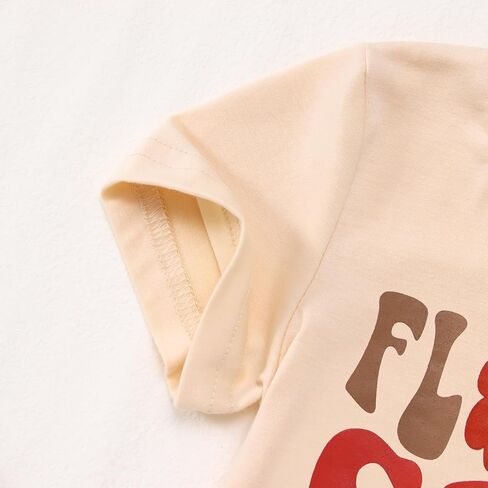 Toddler Baby Girls Flower T Shirt Cute Flower Girl Letter Print Short Sleeve Shirt Summer Cotton Tee Tops in Saudi Arabia
