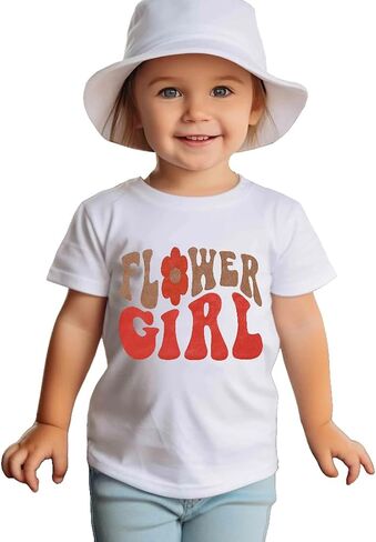 Toddler Baby Girls Flower T Shirt Cute Flower Girl Letter Print Short Sleeve Shirt Summer Cotton Tee Tops in Saudi Arabia