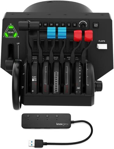 Honeycomb Aeronautical Bravo Throttle Quadrant Bundle with 4-Port USB 3.0 Hub (2 Items) in Kuwait