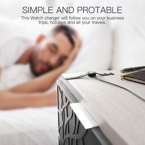 كابل AWINNER متوافق مع Fitbit Sense 2/Sense/Versa 4/Versa 3، محول شاحن USB بديل وسلك شحن للساعة الذكية (عبوتان) in Kuwait