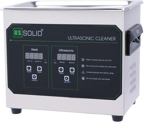 U.S. Solid Ultrasonic Cleaner, 40 KHz Stainless Steel Ultrasonic Cleaning Machine with Digital Timer and Heater for Industrial and Jewelry, 176℉, FCC,CE,RoHS (3L) in Saudi Arabia