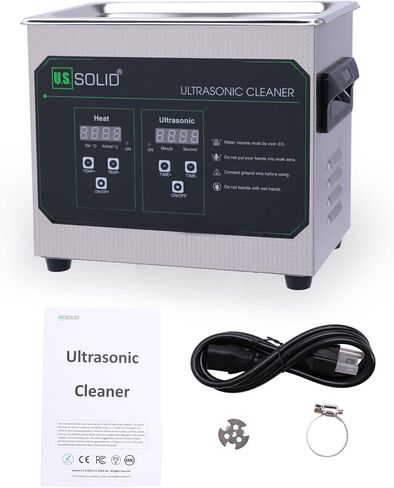 U.S. Solid Ultrasonic Cleaner, 40 KHz Stainless Steel Ultrasonic Cleaning Machine with Digital Timer and Heater for Industrial and Jewelry, 176℉, FCC,CE,RoHS (3L) in Saudi Arabia