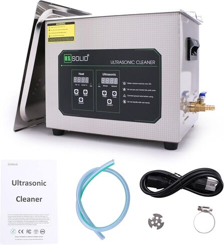U.S. Solid Ultrasonic Cleaner, 40 KHz Stainless Steel Ultrasonic Cleaning Machine with Digital Timer and Heater for Industrial and Jewelry, 176℉, FCC,CE,RoHS (3L) in Saudi Arabia