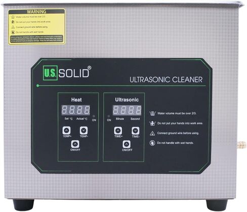 U.S. Solid Ultrasonic Cleaner, 40 KHz Stainless Steel Ultrasonic Cleaning Machine with Digital Timer and Heater for Industrial and Jewelry, 176℉, FCC,CE,RoHS (3L) in Saudi Arabia