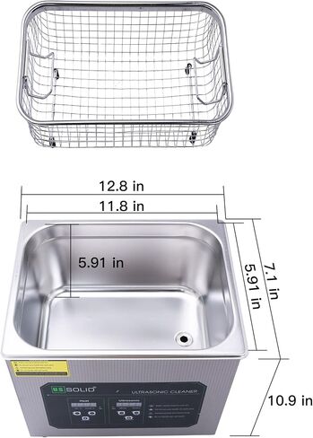 U.S. Solid Ultrasonic Cleaner, 40 KHz Stainless Steel Ultrasonic Cleaning Machine with Digital Timer and Heater for Industrial and Jewelry, 176℉, FCC,CE,RoHS (3L) in Saudi Arabia