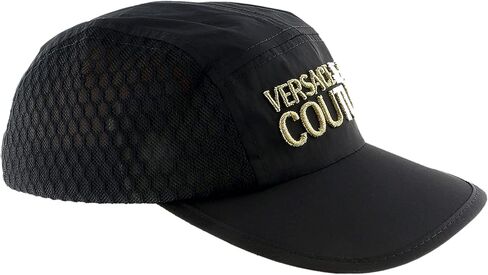 VERSACE JEANS COUTURE Black Signature Embroidery Surf Cap for Mens in Saudi Arabia