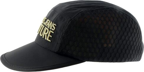 VERSACE JEANS COUTURE Black Signature Embroidery Surf Cap for Mens in Saudi Arabia