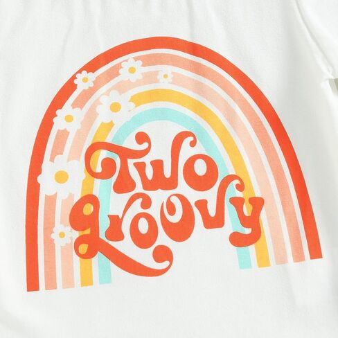 Toddler Baby Girl Birthday Outfit Sweet One/Two/Three Bodysuit/Shirt Top Floral Flare Pant Headband Party Clothes in Kuwait