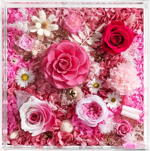everBLOOM Preserved Flower Gift for Her - Handmade Flower Box for Anniversary, Birthday, or Valentine's Day - Perfect Rose Gift for Wife, Girlfriend, Friend, Mom, Prime Delivery Today in Saudi Arabia
