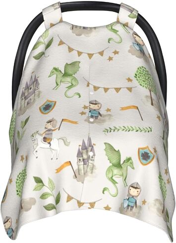 Baby Car Seat Cover for Babies Breathable Carseat Canopy for Newborn Nursing Scarf with Peekaboo Opening - Math Formula Vintage Green in Saudi Arabia