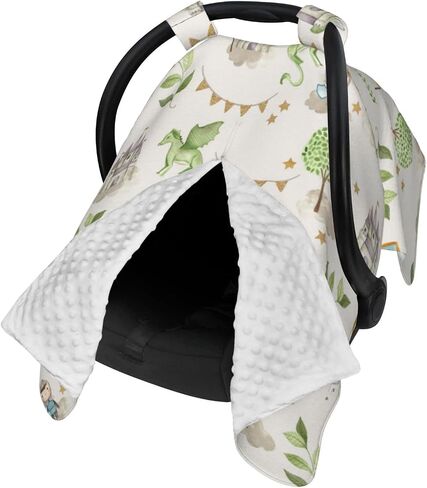 Baby Car Seat Cover for Babies Breathable Carseat Canopy for Newborn Nursing Scarf with Peekaboo Opening - Math Formula Vintage Green in Saudi Arabia