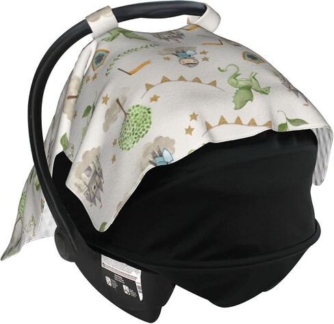 Baby Car Seat Cover for Babies Breathable Carseat Canopy for Newborn Nursing Scarf with Peekaboo Opening - Math Formula Vintage Green in Saudi Arabia