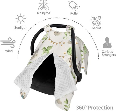 Baby Car Seat Cover for Babies Breathable Carseat Canopy for Newborn Nursing Scarf with Peekaboo Opening - Math Formula Vintage Green in Saudi Arabia