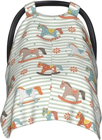Baby Car Seat Cover for Babies Breathable Carseat Canopy for Newborn Nursing Scarf with Peekaboo Opening - Math Formula Vintage Green in Saudi Arabia
