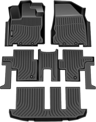 سجادات أرضية تناسب Nissan Rogue 2021 2022 2023 2024 (بدون نماذج رياضية)، سجادات سيارة بطانات أرضية مخصصة لجميع الأحوال الجوية، مجموعة كاملة من ملحقات السيارة TPE لا تناسب Rogue Sport عديمة الرائحة وغير قابلة للانزلاق in Saudi Arabia