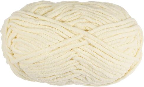 1Skein Chenille Yarn Blanket Yarn 100g/3.5oz Gauge #6 Super Bulky Polyester Soft Knitting for Crochet Weaving Bag Scarf Hat, Brown in Kuwait