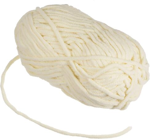 1Skein Chenille Yarn Blanket Yarn 100g/3.5oz Gauge #6 Super Bulky Polyester Soft Knitting for Crochet Weaving Bag Scarf Hat, Brown in Kuwait