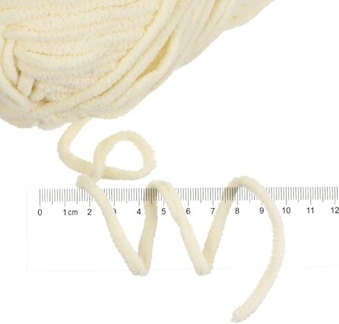 1Skein Chenille Yarn Blanket Yarn 100g/3.5oz Gauge #6 Super Bulky Polyester Soft Knitting for Crochet Weaving Bag Scarf Hat, Brown in Kuwait