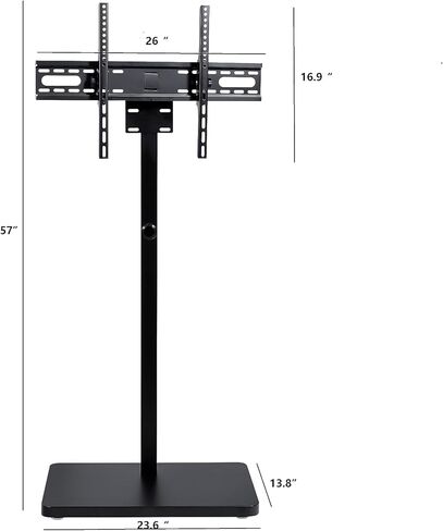 حامل تلفزيون أرضي لتلفزيون LCD LED 4K مسطح منحني مقاس 32-65 بوصة - حامل تلفزيون أرضي دوار للزاوية وغرفة النوم، وإدارة الكابلات، يمكن أن يدعم حوالي 100 رطل - حامل تلفزيون أرضي عالي التحمل، الحد الأقصى 600 × 400 مم. in Kuwait