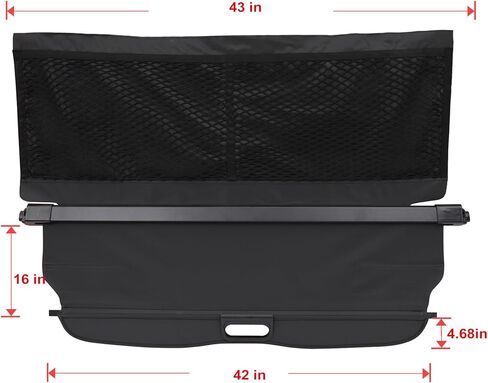 ECCPP غطاء الحمولة الخلفي الأمن الظل درع قابل للسحب 2008-2015 ل Smart Fortwo 1.0L مرنة in Kuwait