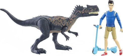 Jurassic World Human & Dino Pack Kenji & Monolophosaurus Action Figures, Segway Accessory, Camp Cretaceous Movable Joints & Authentic Sculpt, Kids Gift Ages 4 Year & Older in Saudi Arabia