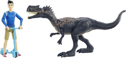 Jurassic World Human & Dino Pack Kenji & Monolophosaurus Action Figures, Segway Accessory, Camp Cretaceous Movable Joints & Authentic Sculpt, Kids Gift Ages 4 Year & Older in Saudi Arabia