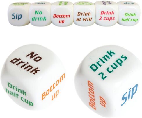 (3 pcs) Drinking Dice Game, Bar Turnt Drunk Frenzy Party in Saudi Arabia