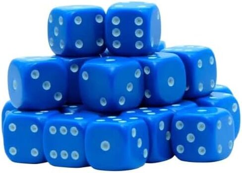 30x Dice Pack | 10mm Classic Blue Spot Dice Set | For Classic and Professional Tabletop Dice Games | By Warlord Games in Saudi Arabia