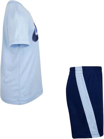 Nike Toddler Boys Dri-FIT Just Do It Tee & Shorts 2 Piece Set (Blue Void(86H819-U9J)/White, 2T) in Saudi Arabia