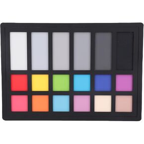 Color Calibration Card for Digital Photography, 18 Color Correction Charts with 12 & 6 Grayscale Panels, 8.7x5.9in Acrylic Card - Accurate Color Alignment, Streamlined in Kuwait