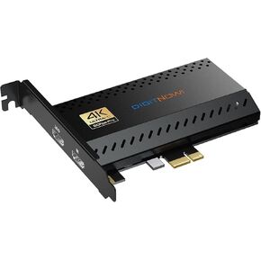 بطاقة التقاط داخلية VIXLW 4K، بطاقة التقاط PCIe، HDMI، عبور 4K60، زمن وصول منخفض للغاية للبث والتسجيل، لأجهزة PS4، PS5، Xbox، في OBS، YouTube، إعدادات الكمبيوتر الفردية والمزدوجة، أسود in Kuwait