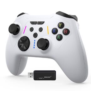 BETMI for Xbox Controller Wireless with 2.4GHz Adapter/Hall Effect Triggers & Joysticks/Turbo/Macro/Mapping/Dual Vibration/RGB Light, Gamepad Compatible with Xbox One, Xbox Series X/S, PC (White) in Saudi Arabia