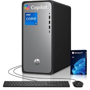 سطح المكتب HP OmniDesk M02 Business Tower مع Copilot AI، Intel Core i7-14700، ذاكرة الوصول العشوائي DDR5 16 جيجابايت / 32 جيجابايت / 64 جيجابايت مخصصة، 1 تيرابايت / 2 تيرابايت / 4 تيرابايت SSD، لوحة مفاتيح وماوس سلكية، Wi-Fi 6، بلوتوث، Win11P in Kuwait