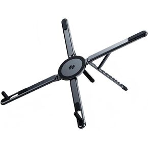 Magnetic Laptop Stand, 3-in-1 Portable Foldable Laptop Riser with Magnetic Phone Holder, Aluminum Adjustable Ergonomic Mount for Desk - Travel Stand Fits 10-16" MacBook Pro Air, iPad, iPhone in Saudi Arabia