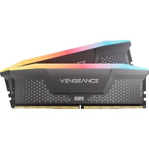 ذاكرة الوصول العشوائي CORSAIR Vengeance RGB RS DDR5 بسعة 16 جيجابايت (2 × 8 جيجابايت) حتى 5600 ميجاهرتز CL40-40-40-77 1.25 فولت AMD EXPO Intel XMP ذاكرة سطح المكتب للكمبيوتر - رمادي (CMG16GX5M2B5600Z40) in Kuwait