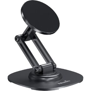 Magnetic Phone Stand for Desk, 360°Rotatable Aluminum Alloy Phone Mount, Foldable Desktop Holder for iPhone 17 Pro Max/16/15/14/13/12 Series and MagSafe Cases (Black). in Saudi Arabia