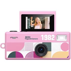 Aries Mini Keychain Digital Camera with Flip Display and Built-in Flash (Pink) in Kuwait