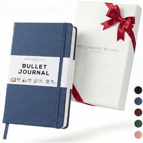 كتب Beechmore Books المنقطة في دفتر دفتر رصاصة ، 8.3 × 5.8 بوصة 112 صفحات منتشرة ، جلود شبكة غارقة ، ورقة سميكة 160 GSM ، مجلات للنساء ، الرجال - مربع الهدايا in Kuwait