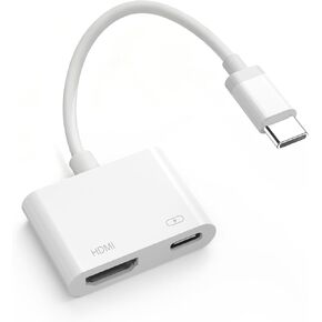 USB C to HDMI Adapter for iPhone 17 16 15 to TV, 4K@60Hz Type-C to HDMI Adapter with 100W Fast Charging Port for iPhone 17/17 Pro/17 Pro Max/Air/16 15 Pro Max to HDTV Projector Monitor in Saudi Arabia