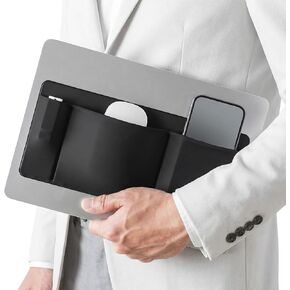 3-Pocket Mouse Holder for Laptop Stick on External Hard Drive Holder Mouse Pouch for Laptop Storage Sleeve for SSD HDD Cables, Reusable Adhesive Compact Elastic Pouch iPad Computer Accessories (Black) in Saudi Arabia